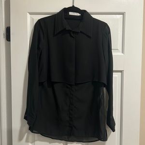 Black silk Anne Fontaine button down